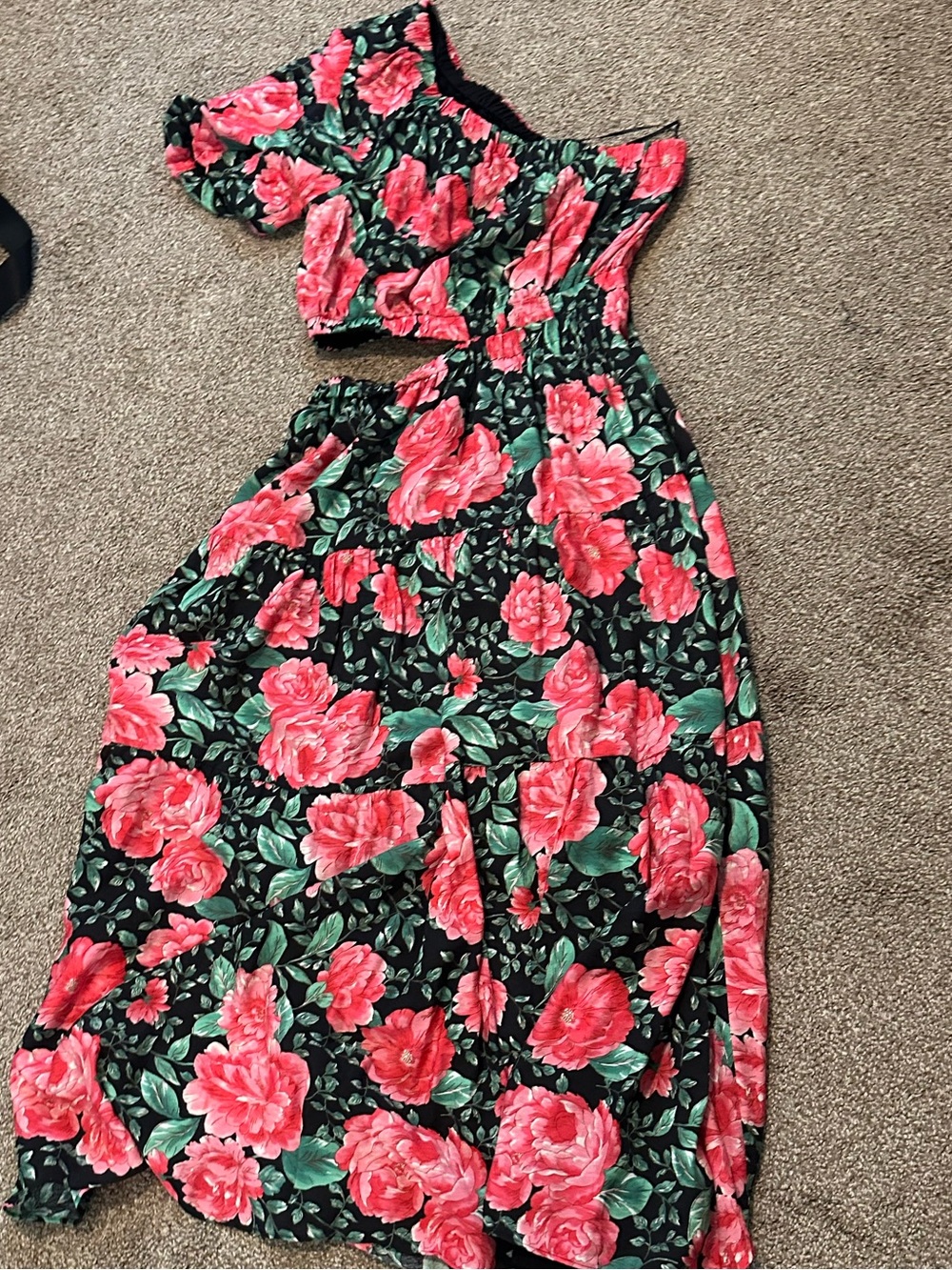NWT Moon River Floral One Shoulder Dress M